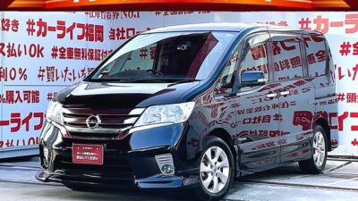 SERENA　セレナ　ハイウェイスター　S-HYBRID　Vエアロモード【特別仕様車】＂低価格ハイブリッドミニバン＂月々２２，８００円～ＯＫ👛純正８インチメーカーナビ🗾ＤＶＤ💿Ｂｌｕｅｔｏｏｔｈ🎶📱📞フルセグＴＶ内蔵型📺純正フリップダウンモニター付📺リア空間も退屈無し・充実の１台👀楽々開閉の両側パワースライドドアー装備🚪ウォークスルーで車内の行き来自由自在💺リアサイドシェード付・ＵＶ・プライバシーも安心👀高速走行はクルーズコントロール機能にお任せ・楽々運転🎉前後ドライブレコーダー付で安心録画🎉🚗福岡店専用HPでも在庫確認可能‼✨【carlifegroup.fukuoka.jp/】で検索🕵️‍♂️