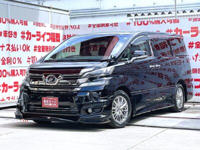VELLFIRE ヴェルファイア　3.5ZA　＂走行５万ｋｍ台😲３，５００ｃｃエンジン・２８０ｐｓ＂💎ＴＲＤハーフ３点エアロ・ＴＲＤマフラー装着済💎純正オプション９インチＳＤナビ🗾ＤＶＤ💿Ｂｌｕｅｔｏｏｔｈ🎶📱📞フルセグＴＶ内蔵型📺走行中映像視聴可能😮キャプテンシート・オットマン💺＆純正１１インチフリップダウンモニターで映像を楽しめる😊両側パワースライドドア付で乗降り楽々🌈クルーズコントロールで長距離は楽々追尾運転🚗💎装備品充実の１台💎🚗福岡店専用HPでも在庫確認可能‼✨【carlifegroup.fukuoka.jp/】で検索🕵️‍♂️