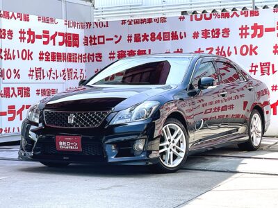 CROWN　クラウン　3.5アスリート【後期型】【カスタム】💎モデリスタハーフ３点エアロ＆モデリスタデュアルマフラー装着済💎＂純正マルチＨＤＤナビ🗾ＤＶＤ💿Ｂｌｕｅｔｏｏｔｈ🎶📱📞フルセグＴＶ内蔵型📺走行中映像視聴可能👀ハイパワー３１５ｐｓ・３，５００ｃｃエンジン🔥夜間走行も安心のＨＩＤヘッドライト&ＬＥＤフォグランプ搭載で視野確保🔦💺クルーズコントロール付・楽々の高速運転🚙🎉車検２年付🎉🚗福岡店専用HPでも在庫確認可能‼✨ 【carlifegroup.fukuoka.jp】で検索🕵️‍♂️
