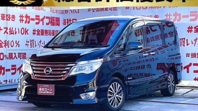 SERENA　セレナ　ハイウェイスター 　S-HYBRID【総合評価優良車】【後期型】　✨充実装備・内外装オシャレな１台✨純正ＳＤナビ🗾ＤＶＤ💿Ｂｌｕｅｔｏｏｔｈ🎶📞フルセグＴＶ内蔵型📺走行中映像視聴可能👀純正フリップダウンモニター搭載📺運転支援ＬＤＷ（車線逸脱防止機能）搭載🚥明るいＬＥＤヘッドライト採用💡📹ドライブレコーダー付きで安心録画👆月々2万円台～ＯＫ🌈福岡店専用HPでも在庫確認可能‼✨ 【carlifegroup.fukuoka.jp/】で検索🕵️‍♂️
