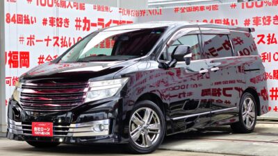 ELGRAND　エルグランド　ライダー 黒クロスシート マニュアルシート　　💎月々２万円台～ＯＫ😲純正ＨＤＤマルチナビ🗾ＤＶＤ📀Ｂｌｕｅｔｏｏｔｈ🎶📱📞フルセグＴＶ内蔵型📺走行中映像視聴可能👀８人乗りタイプ💺＆純正フリップダウンモニター搭載📺🚗両側パワースライドドア🚪楽々ボタン開閉可能🔘車検２年付🚗福岡店専用HPでも在庫確認可能‼✨ 【carlifegroup.fukuoka.jp/】で検索🕵️‍♂️