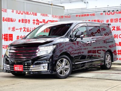 ELGRAND　エルグランド　ライダー 黒クロスシート マニュアルシート　　💎月々２万円台～ＯＫ😲純正ＨＤＤマルチナビ🗾ＤＶＤ📀Ｂｌｕｅｔｏｏｔｈ🎶📱📞フルセグＴＶ内蔵型📺走行中映像視聴可能👀８人乗りタイプ💺＆純正フリップダウンモニター搭載📺🚗両側パワースライドドア🚪楽々ボタン開閉可能🔘車検２年付🚗福岡店専用HPでも在庫確認可能‼✨ 【carlifegroup.fukuoka.jp/】で検索🕵️‍♂️