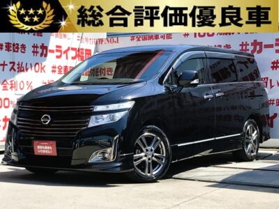 ELGRAND　エルグランド　250ハイウェスターアーバンクロム【総合評価優良車】【特別仕様車】日産の最高級ミニバン・エルグランド特別仕様車入荷‼️キャプテンシート装備の7人乗りタイプです💺純正ナビ🗾地デジフルセグTV📺CD/DVD鑑賞可能📀両側電動スライドドア、Wオートエアコン装備で後席も快適です✨車検2年付🚗🌈福岡店専用HPでも在庫確認可能‼✨ 【carlifegroup.fukuoka.jp/】で検索🕵️‍♂️