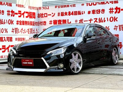 MARK X マークX 　250G リラックスセレクション【カスタム】　月々３万円台～ＯＫ🌈マーベリック１９インチAW＆新品タイヤ装着済🌈＂ローフォルムミドルスポーツセダン・中期型Ｇ’ｓ仕様＂💎Ｇ’ｓ専用フロント・リアエアロバンパー装着済💎社外アイブロウヘッドライト＆ＴＥＩＮ車高調ローダウン装備💎純正ＳＤナビ🗾ＤＶＤ📀Ｂｌｕｅｔｏｏｔｈ🎵📲☎フルセグＴＶ内蔵型📺走行中映像視聴可能👀🌈車検２年付🚗福岡店専用HPでも在庫確認可能‼✨【carlifegroup.fukuoka.jp/】で検索🕵️‍♂️
