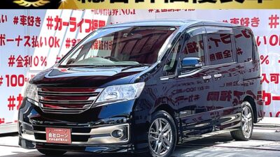 SERENA セレナ　ライダー　ブラックライン　S-HYBRID 【総合評価優良車】【特別仕様車】💎オーテックジャパンがメッキパーツを施したライダーシリーズミニバン💎アルパイン８インチＨＤＤナビ🗾ＤＶＤ💿Ｂｌｕｅｔｏｏｔｈ📱📞フルセグＴＶ内蔵型📺走行中映像視聴可能👀リアのエンタメも１０．２インチアルパインモニターで十分に快適📺楽々開閉・両側パワースライドドアー🚪ロングスライドのセンターシートでアレンジ性も多彩💺ドライブレコーダー付きで安心録画📹🌈車検２年付🚗福岡店専用HPでも在庫確認可能‼✨【carlifegroup.fukuoka.jp/】で検索🕵️‍♂️