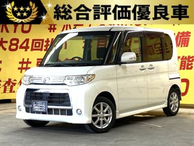 TANTO CUSTOM　タント　カスタムX　【総合評価優良車】【後期型】　👑人気の絶えない375タント👑　💎左側パワースライドドア&センターピラーレスで広く、大きくドアを開けることが可能😍使い勝手バツグンのミラクルオープンドア👌乗車の際やお荷物の出し入れラクラク😊✨後席はフルフラットにできるのでお荷物もたくさん載せれます📦夜間でも明るいHIDヘッドライト＆フォグ💡　月々１万円台～‼️🌜TOKYO店専用HPにて更新中❗ carlifegroup.tokyo.jpで検索🕵️‍♂️🌛《1年保証付》