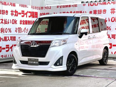 ROOMY　ルーミー　XS　💎コンパクトハイトワゴン・令和２年式・走行４万km台💎月々３万円台～ＯＫ💎フロントハーフエアロ装着車💎純正ＳＤナビ🗾ＣＤ📀Ｂｌｕｅｔｏｏｔｈ🎶📞フルセグＴＶ内蔵型📺走行中映像視聴可能🌞両側スライド左側パワースライドドアー・プッシュボタン付きで開閉楽々🚪衝突回避支援システム・スマートアシストⅢ搭載🌈ＬＥＤフォグランプで夜間の視野性もバッチリ💡✨車検２年付✨🚗福岡店専用HPでも在庫確認可能‼✨ 【carlifegroup.fukuoka.jp/】で検索🕵️‍♂️