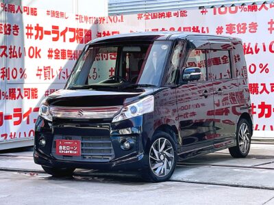 SPACIA CUSTOM　スペーシアカスタム　TS　人気のハイトワゴンターボ車🍃ＪＣ０８モード・カタログ燃費２６．０km/リットル😲カロッツェリアナビ🗾ＤＶＤ💿Ｂｌｕｅｔｏｏｔｈ🎶📞地デジＴＶ内臓型📺走行中映像視聴可能👀明るいＨＩＤヘッドライトで夜間視野性バッチリ📷両側パワースライドドア搭載🚪乗り降りや荷物の出し入れラクラクです👪🔥🚗福岡店専用HPでも在庫確認可能‼✨ 【carlifegroup.fukuoka.jp/】で検索🕵️‍♂️