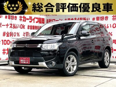 OUTLANDER　アウトランダー　24G【総合評価優良車】【４ＷＤ】🌳本格オンロードSUV🚩綺麗なブラックカラー＂フルタイム４ＷＤにオート・Ｌｏｃｋ機能を搭載🚙人気のライトクロカンＳＵＶ・３列シートタイプ７人乗り🔥イクリプスナビ🗾ＤＶＤ📀Ｂｌｕｅｔｏｏｔｈ📱フルセグＴＶ内蔵型📺走行中映像視聴可能👀高速走行はクルーズコントロールで安定した走り😲パドルシフト付で感嘆詞淵チェンジ👐シート収納可能な３列目・大容量のラゲッジスペースに早変わり🧳📦🚗福岡店専用HPでも在庫確認可能‼✨ 【carlifegroup.fukuoka.jp/】で検索🕵️‍♂️