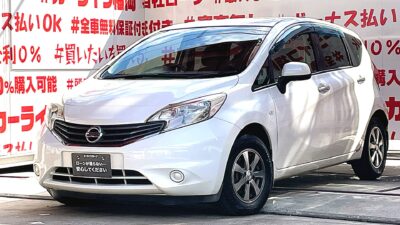 NOTE　ノート　メダリスト　💎上級グレード💎　🍃低燃費コンパクトカーＪＣ０８モード・カタログ燃費２４ｋｍ／Ｌ🌈低価格🌈月々１５，２００円～ＯＫ😲純正ナビ🗾ＤＶＤ📀Ｂｌｕｅｔｏｏｔｈ📞フルセグＴＶ内蔵型📺走行中映像視聴可能👀ハーフレザーシートタイプで高級車内も演出💺🚥アラウンドビューモニター搭載📹で周囲の安全確認もＯＫ👀駐車も楽々💎豪華装備💎🌈車検２年付🌈🚗福岡店専用HPでも在庫確認可能‼✨【carlifegroup.fukuoka.jp/】で検索🕵️‍♂️