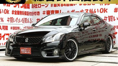 CROWN クラウン 2.5アスリート・アニバーサリーエディション【後期型】【総合評価優良車】【カスタム】✨トヨタブランドのフラッグシップサルーン✨💎新品車高調ローダウン&AMEシュタイナー20インチAW装着済💎純正HDDナビ🗾Bluetooth📱地デジフルセグTV📺走行中映像視聴可能です📀高速道路も快適にビルトインETC🚗クルーズコントロール🚗シートメモリー付き電動シート装備💺シートベンチレーション&シートヒーター付きです👍車検2年付🌈福岡店専用HPでも在庫確認可能‼✨【carlifegroup.fukuoka.jp/】で検索🕵️♂️