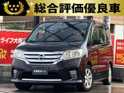 セレナ　ハイウェイスター　【総合評価優良車】　オシャレな『オーロラモーブ』カラー🔯　SDナビでBluetoothオーディオ接続可能📱　両側パワースライドドアで乗り降りも楽々🙌　後席はサンシェード、シートバックテーブル、後席独立エアコンなど快適な空間です💺　🌜大阪店専用HPも要チェック❗carlifegroup.jp で検索🕵️‍♂️　Instagram・Twitter・TikTokも随時更新中❗❗🌛《1年保証付》