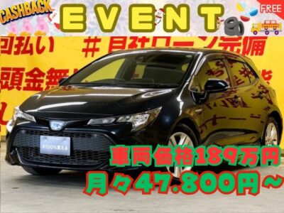 COROLLA　SPORTS　カローラスポーツ　HV-G　TOKYO店初入庫😆🎉　1.8Lエンジン🔥＋ハイブリッドシステム🔋を搭載し優れた低燃費JC08モード走行燃費22.4km／Lで環境にもお財布にも優しい🍀クルーズコントロール＆ビルトインETCで高速道路も快適に通行できます🚗純正9インチＳＤナビ🗾Ｂｌｕｅｔｏｏｔｈ🎶📱📞フルセグＴＶ内蔵型📺充実のオーディオ装備でロングドライブにも持って来いです😆🌈TOKYO店専用HPにて更新中❗ carlifegroup.tokyo.jpで検索🕵️‍♂️🌛《1年保証付》