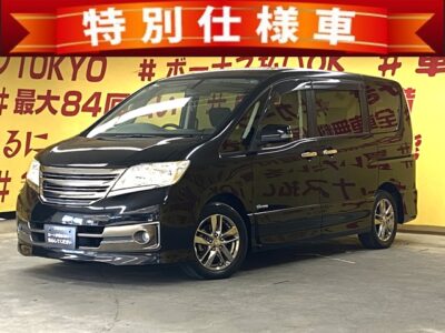 SERENA　セレナ　ライダー　ブラックライン　S-HV【特別仕様車】👌タイヤ新品交換✨純正SDナビ🗾地デジフルセグTV📺CD🎵DVD📀後席フリップダウンモニター✨インテリアを変える活用で使い方自由自在マルチセンターシート🌈後席独立で温度操作可能のWエアコンなどで快適な空間😆両側パワスラで乗り降りラクラク✨ETC搭載😆🌛TOKYO店専用HPにて更新中❗ carlifegroup.tokyo.jpで検索🕵️‍♂️🌛《1年保証》