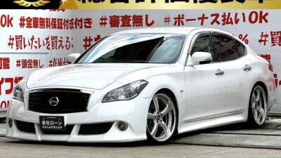 FUGA フーガ　370GT【総合評価優良車】【カスタム】＂フロント大型オプションバンパー装着タイプ＂Ｖ６・３，７００ｃｃ！！💎TANABE Vienna KAIROS 20インチAW＆新品車高調ローダウン済💎驚異の３３３馬力のハイパワーエンジン🔥純正ＨＤＤマルチナビ🗾ＤＶＤ📀Ｂｌｕｅｔｏｏｔｈ🎶📱📞フルセグＴＶ内臓型📺💎高級感溢れるウッド調パネル＆ハーフレザーシート💺クルーズコントロール機能付で楽々高速走行🚗✨内外装美車✨ワンオーナー👆🌈車検２年付🚗福岡店専用HPでも在庫確認可能‼✨ 【carlifegroup.fukuoka.jp/】で検索🕵️‍♂️