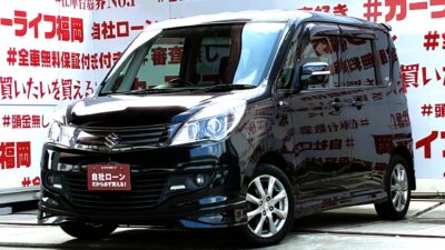 SOLIO ソリオ ブラック&ホワイト・アイドリングストップ✨乗って楽しく使って便利、燃費も優れたコンパクトハイトワゴンがコンセプト・ソリオのトップグレード「ブラック&ホワイト」✨ケンウッドメモリーナビ🗾地デジワンセグTV搭載📺後席左右電動スライドドアで乗り降り楽々😊駐車も安心バックカメラ付き📷アイドリングストップ機能でJC08モード:21.8km/Lの低燃費👌車検2年付🌈福岡店専用HPでも在庫確認可能‼✨【carlifegroup.fukuoka.jp】で検索🕵️♂️