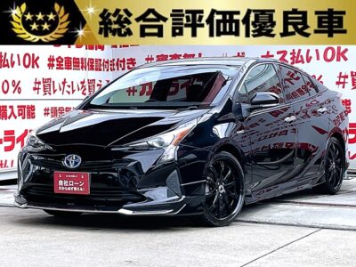 PRIUS プリウス　Ｓ【総合評価優良車】【カスタム】✨モデリスタハーフ３点エアロ💎＂ＵＰ-ＧＲＡＤＥ ＳＴＹＬＥ＂ＴＹＰＥ💎Ｗｏｒｋ・シュバート１９インチＡＷ装着済🔥カロッツェリアナビ🗾ＤＶＤ💿Ｂｌｕｅｔｏｏｔｈ🎶📱📞フルセグＴＶ内蔵型📺走行中映像視聴可能👀明るいＬＥＤヘッドライト💡マダマダ大人気５０型プリウス🚗ＪＣ０８モード・カタログ燃費３７．２ｋｍ／Ｌ🍃😲💎福岡店専用HPでも在庫確認可能‼✨【carlifegroup.fukuoka.jp/】で検索🕵️‍♂️