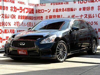 SKYLINE スカイライン 250GT 【カスタム】🔥37型スカイラインフェイス装着済🔥💎月々27,900円~OK💎人気ホイールロクサーニ19インチAW装着済み💎✨"V6エンジン搭載🔥ローフォルムミドルスポーツセダン"💎純正HDDナビ🗾DVD💿Bluetooth🎶📱📞ハーフレザーシート&パワーシート装備💺前後ドライブレコーダー装備で安心録画📹レーダークルーズ付きで楽々追尾運転😲🌈車検2年付🚗福岡店専用HPでも在庫確認可能‼✨ 【carlifegroup.fukuoka.jp/】で検索🕵️♂️