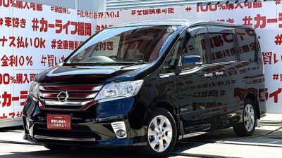 SERENA セレナ ハイウェイスター S-HYBRID"低価格ハイブリッドミニバン・リアルーフスポイラー装着済"月々24,100円~OK👛純正SDナビ🗾DVD💿Bluetooth🎶📱📞フルセグTV内蔵型📺走行中映像視聴可能👀Wエアコンタイプでリア空調も温度操作OK👆🚪ウォークスルーで車内の行き来自由自在💺リアサイドシェード付・UV・プライバシーも安心👀アルパインフリップダウンモニター付🎉高速走行はクルーズコントロール機能にお任せ・楽々運転🎉納車時新品タイヤ装着🌈車検2年付🌈🚗福岡店専用HPでも在庫確認可能‼✨