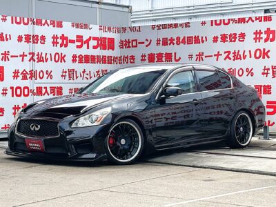 SKYLINE　スカイライン　250GT　【カスタム】🔥３７型スカイラインフェイス装着済🔥💎月々２７，９００円～ＯＫ💎人気ホイールＷＯＲＫグノーシス１９インチＡＷ＆車高調ローダウン装着済み💎✨＂V６エンジン搭載🔥ローフォルムミドルスポーツセダン＂💎純正ＨＤＤナビ🗾ＤＶＤ💿Ｂｌｕｅｔｏｏｔｈ🎶📱📞ハーフレザーシート＆パワーシート装備💺前後ドライブレコーダー装備で安心録画📹レーダークルーズ付きで楽々追尾運転😲🌈車検２年付🚗福岡店専用HPでも在庫確認可能‼✨ 【carlifegroup.fukuoka.jp/】で検索🕵️‍♂️