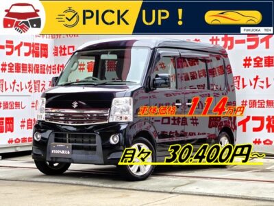 EVERY 　エブリィワゴン　PZターボ スペシャル ハイルーフ【4WD】　＂最上級グレード＂６４型ワゴンタイプ再入庫＂走行距離７万キロ台💎両側パワースライドドア🚪で乗り降り楽々🎶運転席シートヒーター🔥左側電動サイドステップ付✨荷室内キャリア付で収納スペース確保💎エクリプスメモリーナビ🗾ＣＤ💿📞ワンセグＴＶ内蔵型📺走行中映像視聴可能👀ターボ車で快速走行・カタログ燃費ＪＣ０８モード１４．４ｋｍ／Ｌ🍃ベンチシートタイプ💺🌈納車時新品タイヤ装着🚗福岡店専用HPでも在庫確認可能‼✨ 【carlifegroup.fukuoka.jp/】で検索🕵️‍♂️