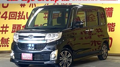 TANTO CUSTOM　タントカスタム　RS　 ターボ　【４WD】【車検2年付】人気のクロ入庫✨大人気のハイトール軽自動車✨室内の広さNO.1✨ナビパックもございますのでお気軽にご質問下さい🎵両側パワースライドドア&ピラーレスで広々&使い勝手バツグンのオープンドア😲高速時も楽々ETC装備👀Bluetooth接続も可能ですよ🌛TOKYO店専用HPにて更新中❗ carlifegroup.tokyo.jpで検索🕵️‍♂️🌛《1年保証》