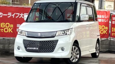 パレット　SW　リミテッド　月々1万円台～でお乗りいただける軽自動車💎　前後投影可能なドライブレコーダー搭載⭐　ETCやTV視聴可能のナビや革巻きステアリング、AUTOライトなど運転者にも嬉しい装備も付いています🙌　月々もお安く気軽に乗れる軽自動車お探しの方は是非😁　🌜大阪店専用HPも要チェック❗carlifegroup.jp で検索🕵️‍♂️　Instagram・Twitter・TikTokも随時更新中❗❗🌛《1年保証付》