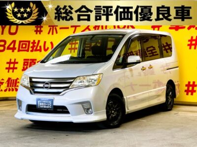 SERENA　セレナ　ハイウェイスター エアロモード【４WD】【特別仕様車】【総合評価優良車】社外15AW＆スタッドレスタイヤ🛞ALPINE8インチHDDナビ🗾ＤＶＤ📀Ｂｌｕｅｔｏｏｔｈ🎶📞フルセグＴＶ📺後席ALPINEフリップダウンモニター✨両側電動スライドドア✨マルチセンターシートで様々なシートアレンジが楽しめます😍👌Ｗエアコンタイプでリアの温度調整も可能🌀高速走行もストレスなしのビルトインETC&クルーズコントロール🚗後方視界も良好なバックカメラ📷リアサイドシェード付・ＵＶ・プライバシーも安心🌛TOKYO店専用HPにて更新中❗ carlifegroup.tokyo.jpで検索🕵️‍♂️🌛