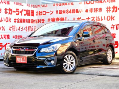 IMPREZA SPORT　インプレッサスポーツ　1.6-L　＂低価格スポーツコンパクト＂💎ＭＴ免許が無くても乗れるスポーツ車💎🌈軽快な走りをしてくれる楽しい一台✨社外ＳＤナビ🗾ＤＶＤ💿Ｂｌｕｅｔｏｏｔｈ🎶📱📞フルセグＴＶ内蔵型📺走行中映像視聴可能👀リアシートもフラットになるのでラゲッジスペース大容量🌿明るいＨＩＤヘッドライト＆フォグランプで夜間走行も視野確保🔦ドライブレコーダー付で安心📷🌈納車時新品タイヤ装着🚗福岡店専用HPでも在庫確認可能‼✨ 【carlifegroup.fukuoka.jp/】で検索🕵️‍♂️