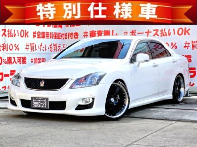 CROWN　クラウン　2.5アスリートアニバーサリーエディション【カスタム】【特別仕様車】💎人気ホイール・ロクサーニ２０インチＡＷ⚡＆ＢＬＩＴＺ車高調ローダウン⚡装着済💎純正ＨＤＤナビ🗾ＤＶＤ📀地デジフルセグＴＶ内蔵📺走行中映像視聴可能👀Ｂｌｕｅｔｏｏｔｈ🎶📱📞クルーズコントロールで高速道路も快適走行🚗バックカメラ＆サイドカメラ付で楽々駐車✨ＨＩＤヘッドライト＆ＬＥＤフォグランプで夜間視野確保🔦月々２万円台～ＯＫ🚗福岡店専用HPでも在庫確認可能‼✨【carlifegroup.fukuoka.jp/】で検索🕵️‍♂️