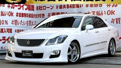 CROWN クラウン 2.5アスリート ナビパッケージ【総合評価優良車】【カスタム】💎TEIN車高調ローダウン&深リムタイプprecioso DECORAR18インチAW装着🔥爽快・サンルーフ付🌞シーケンシャル機能付ドアミラー・切り替えスイッチ付👆🔘💎フロントハーフエアロ&リアマットガード装着タイプ🎉純正HDDマルチナビ🗾DVD💿Bluetooth🎶📱📞フルセグTV内蔵型📺走行中映像視聴可能👆🌈内外装美車・厳選の1台😎納車時新品タイヤ装着🌈月々2万円台~OK😲車検2年付🌈🚗福岡店専用HPでも在庫確認可能‼✨ 【carlifegroup.fukuoka.jp】で検索🕵️♂️