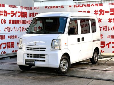 EVERY　エブリィバン　PA ハイルーフ　【4WD】🗾ナビ装着プラン有🗾黒ナンバー登録可能✨機能性と利便性にこだわった充実の収納スペースを確保🌈荷物の出し入れ楽々の両側スライドドア👌リアシートフルフラット収納可能😊納車時新品タイヤ装着✨車検２年付🌈福岡店専用HPでも在庫確認可能‼✨ 【carlifegroup.fukuoka.jp】で検索