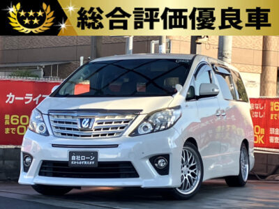 アルファード　240S　タイプゴールド【総合評価優良車】　《特別仕様車グレード》　～後期型～　社外19インチAW&ローダウンでインパクト抜群の1台⚡　ワンランク上の上質感🔱　パワーバックドアやキャプテンシート＆オットマンなど装備も大変充実しています✨　上質なプレミアムレザーを使用した2トーン配色シート💺　ALPINE製の車種専用ナビでBluetoothオーディオ接続可能🎵　豪華で特別感のあるアルファードです🙌　🌜大阪店専用HPも要チェック❗carlifegroup.jp で検索🕵️‍♂️　Instagram・Twitter・TikTokも随時更新中❗❗🌛《1年保証付》