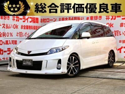 ESTIMA　エスティマ　アエラス【後期】【カスタム】【総合評価優良車】 ＂人気の後期型エスティマ再入庫！！＂💎ＴＥＩＮ車高調ローダウン＆モデリスタフロントハーフエアロ装着済💎✨直進安定性抜群の流線形ボディー✨純正８インチＨＤＤナビ🗾ＤＶＤ💿🎵Ｂｌｕｅｔｏｏｔｈ🎶📱📞地デジフルセグＴＶ内臓型📺走行中映像視聴可能🎶７人乗りキャプテンシート💺タイプ・オットマン機能付きでクルーズ気分🚢アルパイン８インチリアモニター付でリアのエンタメも充実✨乗り降り楽々の両側パワースライドドア🚪クルーズコントロール&ビルドインＥＴＣで高速道路での長距離走行も楽々快適🌈🚗福岡店専用HPでも在庫確認可能‼✨ 【carlifegroup.fukuoka.jp/】で検索🕵️‍♂️