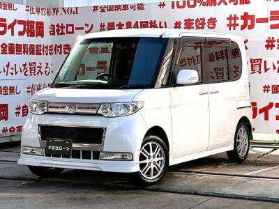 TANTO CUSTOM　タント　カスタムXリミテッド【ユーザー買い取り】【車検2年付】【1年保証】💎人気の低価格ハイトワゴン・スライドドア😲💎センターピラーレス＆左側電動スライドドア『ミラクルオープンドア』純正HDDナビ＆ドライブレコーダー装備👀納車時新品タイヤ装着🌈 リアシートアレンジ次第でラゲッジスペースも自在な万能車輌😲 夜間走行も視界良好なＨＩＤヘッドライト&フォグランプ💡🌈🚗福岡店専用HPでも在庫確認可能‼✨ 【carlifegroup.fukuoka.jp/】で検索🕵️‍♂️