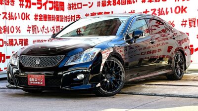 CROWN　クラウン2.5アスリート　ナビパッケージ【カスタム】【車検２年付】💎RAYS19インチアルミホイール＆ローダウン（RS-R）💎純正HDDナビ🗾フルセグテレビ📺バックカメラ📷Bluetoothオーディオ👍ビルトインETC搭載のフル装備🚗シートメモリー付きレザーシートはシートベンチレーション付きで夏も快適💺高速時も楽々クルーズコントロール装備🌈福岡店専用HPでも在庫確認可能‼✨ 【carlifegroup.fukuoka.jp】で検索🕵️‍♂️≪１年保証≫