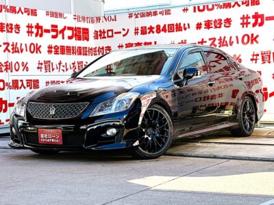 CROWN　クラウン2.5アスリート　ナビパッケージ【カスタム】【車検２年付】💎RAYS19インチアルミホイール＆ローダウン（RS-R）💎純正HDDナビ🗾フルセグテレビ📺バックカメラ📷ビルトインETC搭載のフル装備🚗シートメモリー付きレザーシートはシートベンチレーション付きで夏も快適💺高速時も楽々クルーズコントロール装備🌈福岡店専用HPでも在庫確認可能‼✨ 【carlifegroup.fukuoka.jp】で検索🕵️‍♂️≪１年保証≫