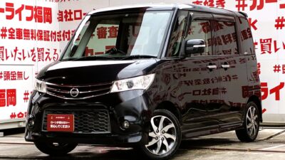 ROOX　ルークス　ハイウェスター・ターボ【車検2年付】💎低走行・乗り降りし易いハイトワゴン💎低床で開口部の広い大容量ラゲッジスペース✨左右電動スライドドアで荷物の積み下ろしも楽ちん✨ターボチャージャー搭載で坂道もスムーズ👌HIDヘッドライト＆フォグライトで夜間の視認性もバッチリ👍カロッツェリアメモリーナビ🗾ETC車載器で遠出も安心です‼️🌈🚗福岡店専用HPでも在庫確認可能‼✨ 【carlifegroup.fukuoka.jp/】で検索🕵️‍♂️