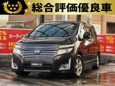 エルグランド　250ハイウェイスター4WD　【総合評価優良車】　グレード専用カラー「オーロラモーヴ」でオシャレな深紫色🔯　積雪や路面凍結が多い地域の方にも嬉しい4WD×スタッドレスタイヤ装着のミニバン⛄　内装はハーフレザーシートで高級感あります✨　Bluetoothオーディオ接続可能のナビや後席はフリップダウンモニター搭載されています🎵　🌜大阪店専用HPも要チェック❗carlifegroup.jp で検索🕵️‍♂️　Instagram・Twitter・TikTokも随時更新中❗❗🌛《1年保証付》　　　