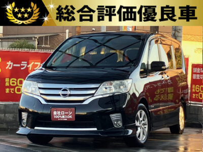 セレナ　HWS　S-HV　エアロモード　【総合評価優良車】《特別仕様車グレード》　外装は純正エアロが標準装備されたスタイリッシュなグレード⚡　シートバックテーブルやサンシェード、Wエアコンなど後席も快適な空間🧸　純正SDナビでフルセグTV・DVD視聴可能のBluetoothオーディオも接続可能です🎵　ハイブリッドで燃費も優しいミニバンですね😎　🌜大阪店専用HPも要チェック❗carlifegroup.jp で検索🕵️‍♂️　Instagram・Twitter・TikTokも随時更新中❗❗🌛《1年保証付》