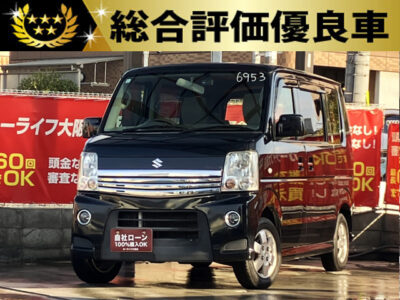 エブリイワゴン　PZターボ　【総合評価優良車】《ワンオーナー》コンパクトなのに広々空間で人気軽ワゴン✨　街乗りもレジャーもこれ1台でOK👌　軽自動車ならではの小回りの良さ＆駐車のしやすさがポイント👀✨　ターボで力強い走りも可能です💫　🌜大阪店専用HPも要チェック❗carlifegroup.jp で検索🕵️‍♂️　Instagram・Twitter・TikTokも随時更新中❗❗🌛《1年保証付》