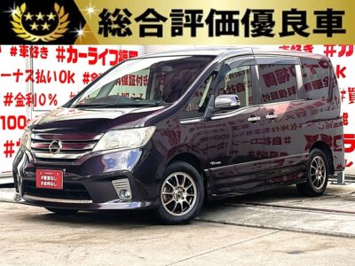 SERENA　セレナ　ハイウェイスター　S-HYBRID【総合評価優良車】＂低価格ハイブリッドミニバン＂月々２１，５００円～ＯＫ👛両側パワースライドドア🚪＆ワンタッチオープナー付で乗り降り楽々✨ケンウッドＳＤナビ🗾ＤＶＤ💿Ｂｌｕｅｔｏｏｔｈ🎶📱📞フルセグＴＶ内蔵型📺走行中映像視聴可能👀Ｗエアコンタイプでリア空調も温度操作ＯＫ👆🚪ウォークスルーで車内の行き来自由自在💺リアサイドシェード付・ＵＶ・プライバシーも安心👀高速走行はクルーズコントロール機能にお任せ・楽々運転🎉１年保証付🌈🚗福岡店専用HPでも在庫確認可能‼✨【carlifegroup.fukuoka.jp/】で検索🕵️‍♂️