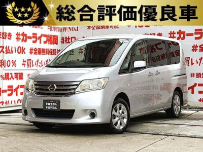 SERENA　セレナ　20S　【総合評価優良車】＂低価格ミニバン＂月々１９，０００～OK🧡両側スライドドア🚪クラリオンSDナビ📺ウォークスルーで車内の行き来自由自在💺リアサイドシェード付‼️ETC付きで遠出も安心🤗高速走行はクルーズコントロール機能にお任せ・楽々運転🎉１年保証付🌈🚗福岡店専用HPでも在庫確認可能‼✨【carlifegroup.fukuoka.jp/】で検索🕵️‍♂️