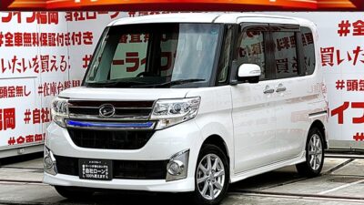 TANTO CUSTOM タント カスタムX トップエディションSA【特別仕様車】 🌈パールカラー・月々2万円台~OK😲ハーフレザーシート💺&フロントグリル🌈イルミネーション付の特別仕様車🌈ケンウッドナビ🗾DVD📀地デジTV内臓型📺✨走行中映像視聴可能👀ハンドルで簡単操作・ステアリングスイッチ✨明るいLEDヘッドランプ標準装備💡左側ピラーレスパワースライドドアで乗り降り便利💎楽々スマートエントリー&プッシュスタートタイプ💎リアサイドシェード付・プライバシー・UVカットもOK🌞納車時新品タイヤ装着✨車検2年付✨🚗福岡店専用HPでも在庫確認可能‼✨ 【carlifegroup.fukuoka.jp/】で検索🕵️♂️