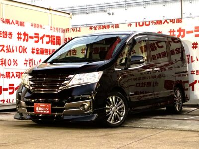 SERENA セレナ　ライダーパフォーマンススペックブラックライン　S-HYBRID 【特別仕様車】💎最上位グレードモデル入荷💎アルパイン製HDDナビ🗾８インチモニター🖥️CD・ＤＶＤ再生💿Ｂｌｕｅｔｏｏｔｈ📱📞フルセグＴＶ内蔵型📺走行中映像視聴可能👀リアのエンタメもアルパインフリップダウンモニター付きで快適📺楽々開閉・両側パワースライドドア🚪ロングスライドのセンターシートでアレンジ性も多彩💺クルーズコントロール装備🌈車検２年付🚗福岡店専用HPでも在庫確認可能‼✨【carlifegroup.fukuoka.jp/】で検索🕵️‍♂️