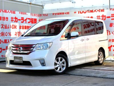 SERENA　セレナ　ハイウェイスター　＂低価格ミニバン・大人気・福岡店在庫再入庫📣＂両側パワースライドドア装備・楽々ワンタッチボタン開閉式🚪アラウンドビューモニター付で狭い場所でも楽々駐車可能✨純正オプションリアスポイラー付＂純正ＨＤＤナビ🗾ＤＶＤ📀Ｂｌｕｅｔｏｏｔｈ🎶📱📞フルセグＴＶ内臓型📺💡ＨＩＤヘッドライト＆フォグランプで夜間視野確保👀シートアレンジが可能なマルチセンターシート💺高速走行はクルーズコントロール機能にお任せ・楽々運転🎉納車時新品タイヤ装着🚗福岡店専用HPでも在庫確認可能‼✨ 【carlifegroup.fukuoka.jp/】で検索🕵️‍♂️