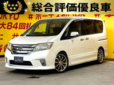 SERENA　セレナ　ハイウェイスター　【総合評価優良車】【車検2年付】　ケンウッドメモリーナビ🗾地デジフルセグＴＶ📺🎶安心のバックカメラ付📸ウォークスルー可能で大人数でのお出掛けも楽々🗾RS-Rローダウンサス＆社外18インチAW👑両側電動スライドドアで乗り降りも楽々🚗✨お子様や大人の方まで楽しめます❗前後ドライブレコーダー装備済🌜TOKYO店専用HPにて更新中❗carlifegroup.tokyo.jpで検索🕵️‍♂️🌛