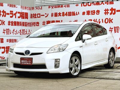PRIUS　プリウス S 【車検２年付】　💎純正オプション・スタイリングパッケージエアロ＆ツーリング専用１７インチAW装着済💎JC08モード：30.4km/Lの低燃費🍃✨純正ＨＤＤナビ🗾ＤＶＤ📀Ｂｌｕｅｔｏｏｔｈ📱📞地デジＴＶ内蔵型📺走行中映像視聴可能👀✨オートライト・フォグランプ装備✨🚗福岡店専用HPでも在庫確認可能‼✨ 【carlifegroup.fukuoka.jp/】で検索🕵️‍♂️