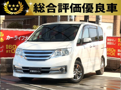 セレナ　ライダー　【総合評価優良車】　　大好評の低価格ミニバン✨　各所にオーテックメッキパーツが施されたカスタムカー「ライダー」💎　フリップダウンモニターも付いていてお子様連れのご家族様も大満足ですね✨　サンシェード、マルチセンターシートなど大人数でも快適にお乗り頂けます⛺　Bluetoothオーディオ接続可能のナビも付いています📱　🌜大阪店専用HPも要チェック❗carlifegroup.jp で検索🕵️‍♂️　Instagram・Twitter・TikTokも随時更新中❗❗🌛《1年保証付》