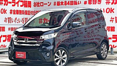 DAYS　デイズ　ハイウェイスターG　＂シャープなフロントマスクを持つ日産の軽自動車＂デジタルインナーミラー🎶バックカメラ＆アラウンドビューモニター付で狭いスペースも楽々駐車可能✨純正メモリーナビ🗾ＣＤ📀Ｂｌｕｅｔｏｏｔｈ🎶📱📞フルセグＴＶ内蔵型📺走行中映像視聴可能👀全周囲・アラウンドビューモニター搭載車🎥狭い駐車場も簡単駐車👀驚異の燃費・２１．４ｋｍ／Ｌ🍃小回りも抜群🛞オシャレなパネル式オートエアコン装備🌀月々２万円台～ＯＫ🎶納車時新品タイヤ装着🔥車検２年付🚗福岡店専用HPでも在庫確認可能‼✨ 【carlifegroup.fukuoka.jp/】で検索🕵️‍♂️